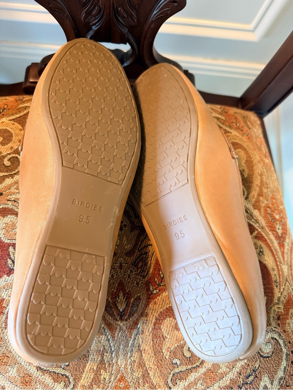 Birdies The Vesper. Slip on. 100% leather. Rubber sole. Cappuccino Raffia. 9.5 - Picture 10 of 12